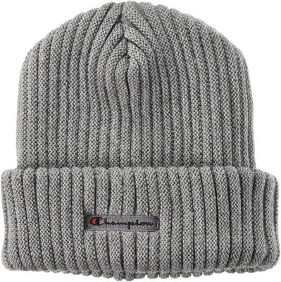 Champion Knit Cap Box Logo Made In Japan Gray Cm 492-1079 57.0-59.0