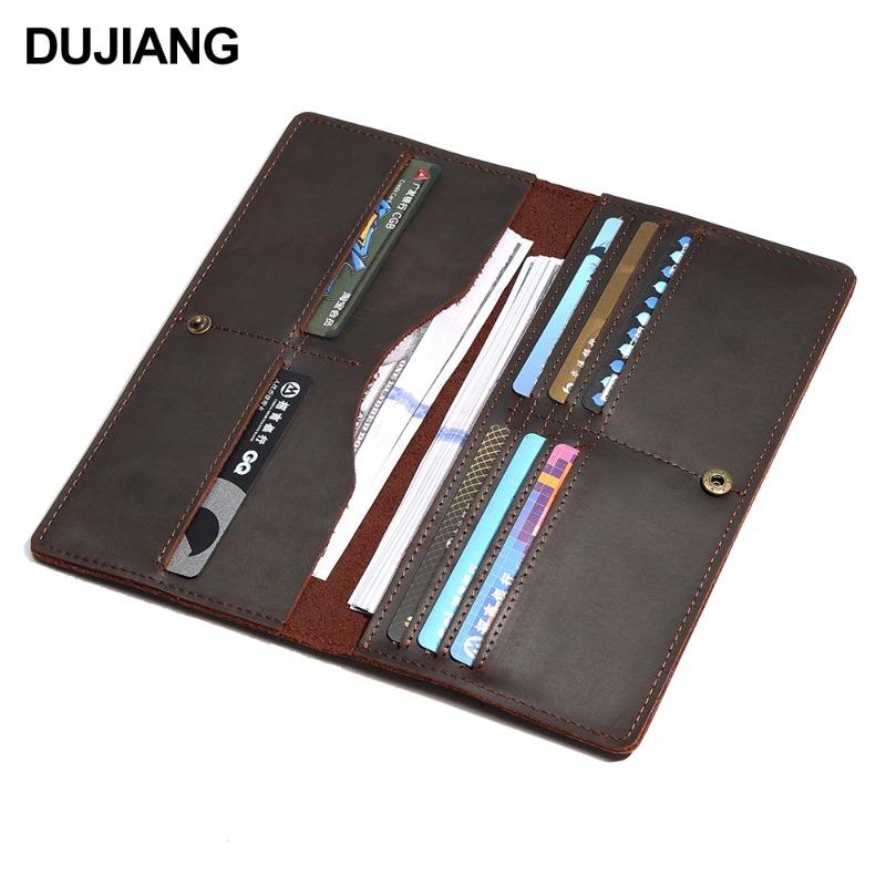 JOGUJOS Drive DNU New Crazy Horse Leather Wallet Multi-card Position Leather Men's Wallet Simple Wallet