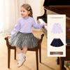Classic Teddy Girls' Ruffled Collar Long-Sleeve T-Shirt