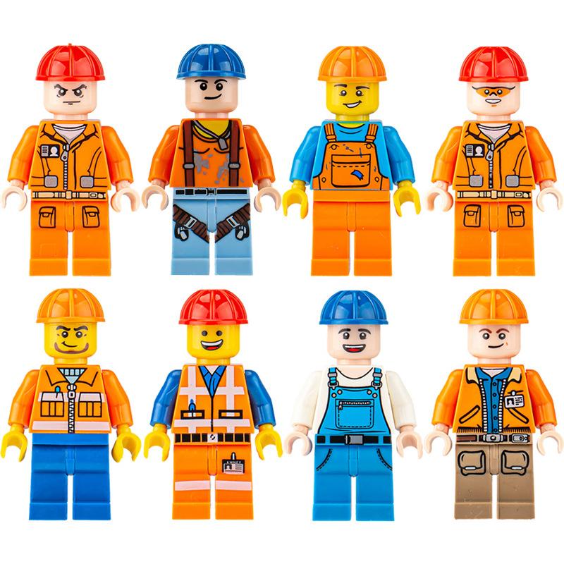 Building Block Series Urban Construction Engineer Children s Assembly of Small Particle Building Block Toys