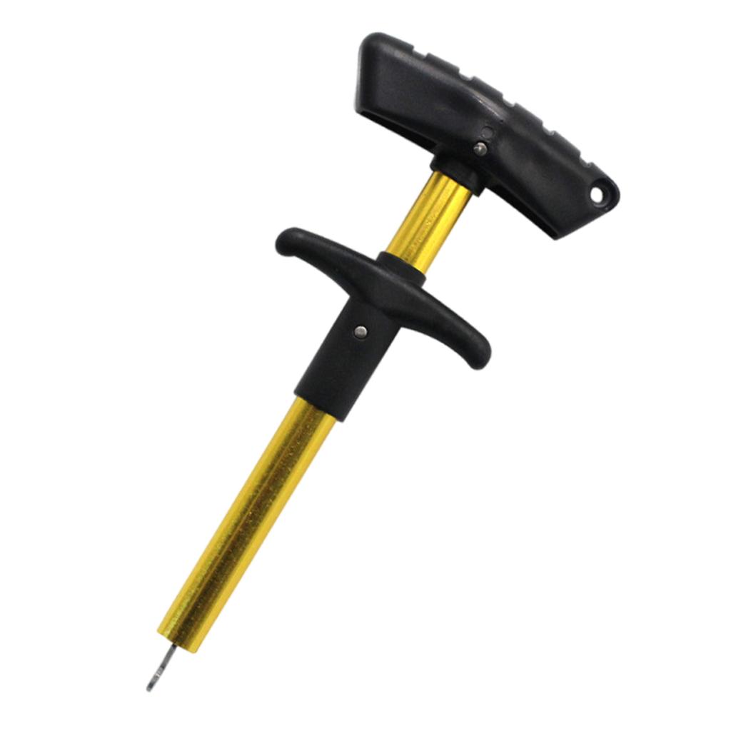 Tragbares Angelhakenlöser-Werkzeug Fischhaken-Trenner Aluminiumlegierung Hakenlöser T-förmiger Hakenzieher Einfach zu bedienen