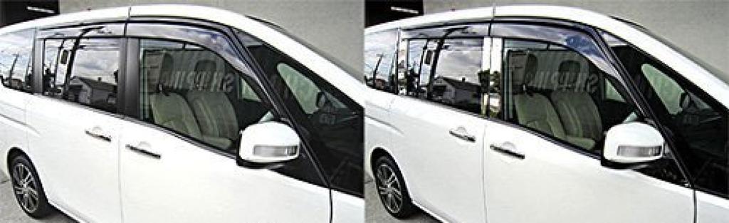 BRIGHTZ Finish Stainless Steel Pillar Panels for Toyota Serena C26 with Visor Compatible with and NC26 Ultra-Mirror (12-Piece Set) (PIL-SIL-233) -