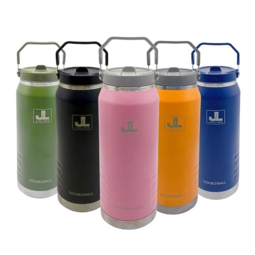 

JINLING Insulated Water Bottle, 1200ml/1.6 Liter, Large Capacity, Stainless Steel Vacuum Insulated Thermos, Portable, Perfect for Sports, Outdoor Acti