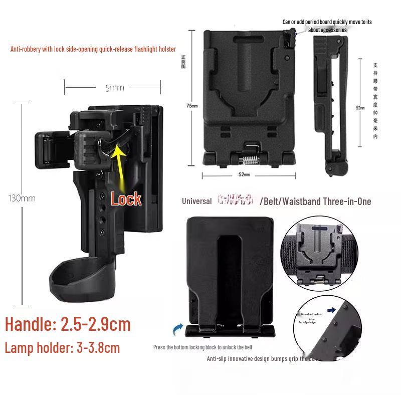 

Jundingying Tactical Belt Set with Flashlight Holster