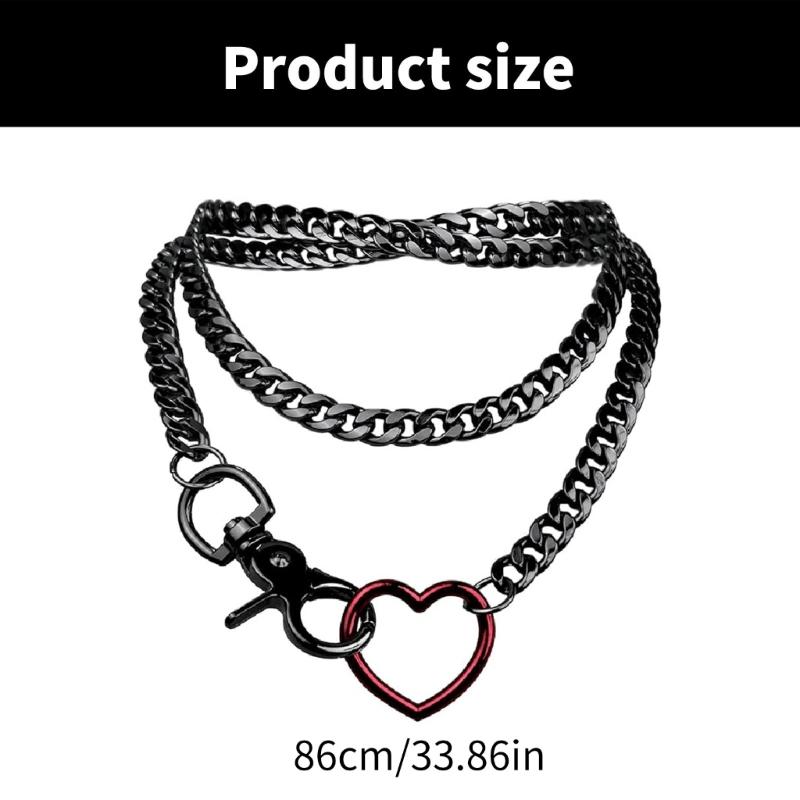 Stylish Necklace with Multi Layer Cuban Chains Unique Y Shape Fashion Necklace with Cuban Layers for Party Casual Attire