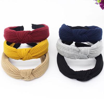 Women Fashion Headband  Hairband Bow Knot Cross Tie Headwrap Hair Band Hoop