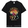 Best Of 1973 Birthday Gifts T Shirt Men's Cotton Funny T-Shirt Old Graphic T Shirt Men Clothing Oversized Tshirt Tees