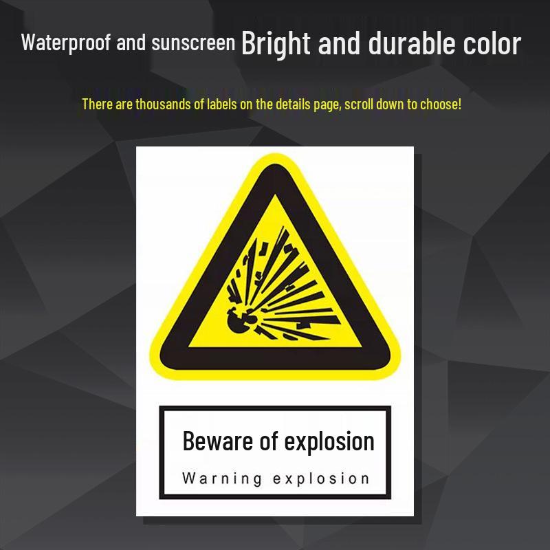 Reflective Aluminum Safety Sign: Electric Shock & No Smoking Warning 