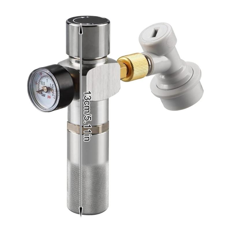 Aluminum Alloys Coffee Pressure Regulator Gauge With High Accuracy Display For Home Brewing Coffee Gas Chargers