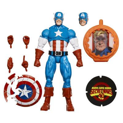 Hasbro Marvel Legends Series Captain America, Avengers Retro Marvel Comics Secret Wars Sammler 6-Zoll Actionfigur mit Schild G0781 Authentisch