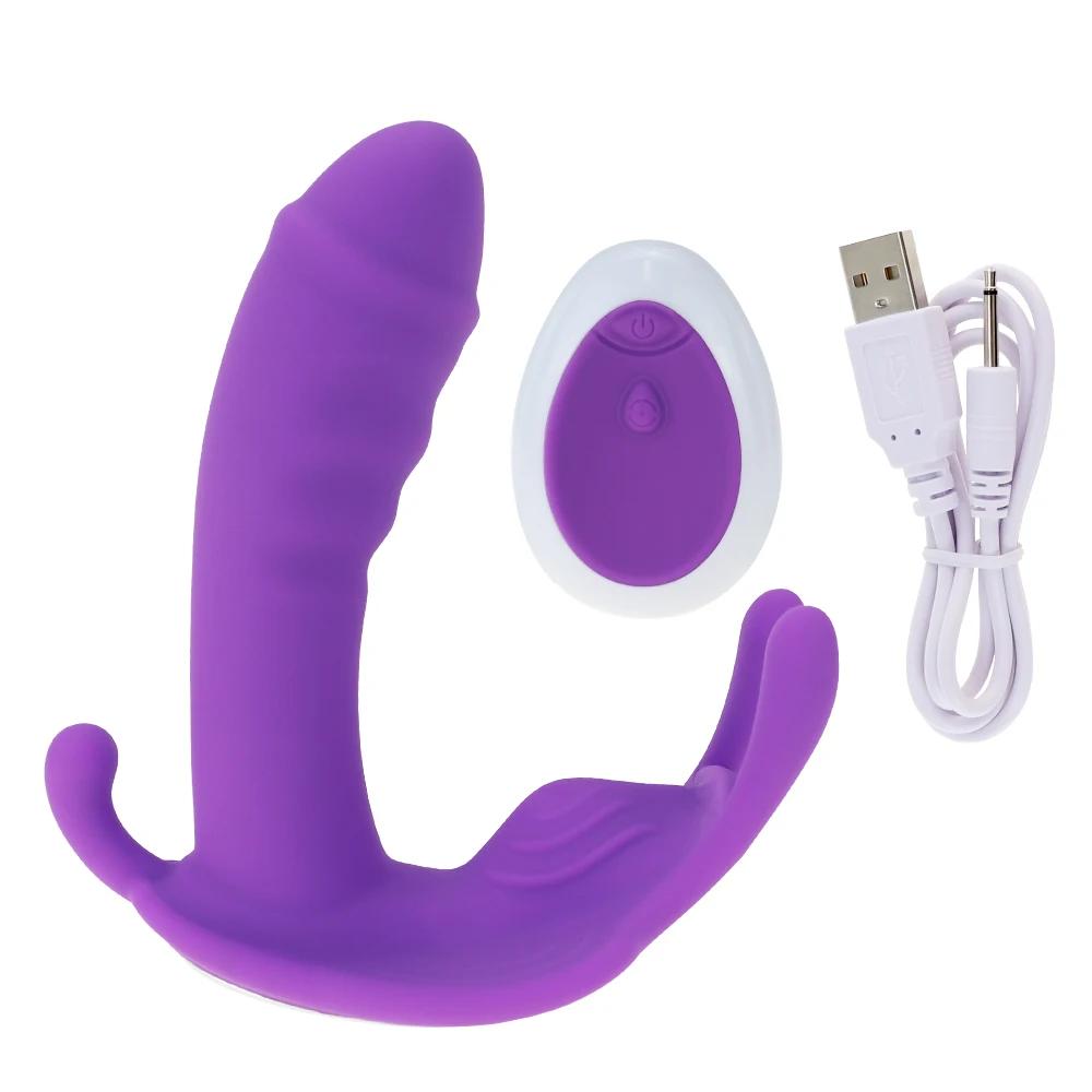 Wireless Remote Control Wear Dildo Butterfly Vibrator Sex Toys for Couple Orgasm Masturbator Panties Dildo Vibrators for Women