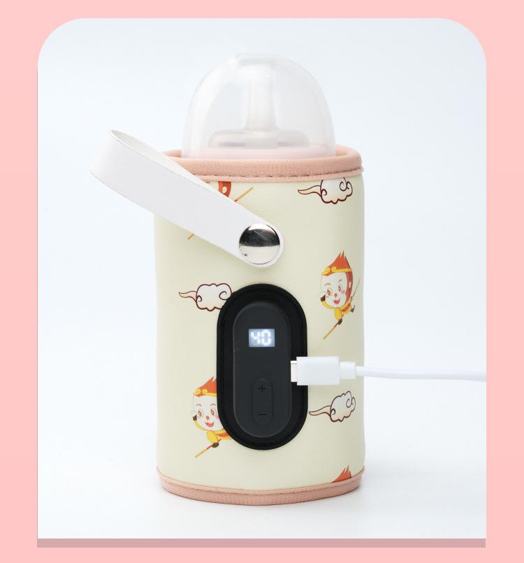 Digital Display Baby Bottle Warmer: Portable Heating Sleeve for Universal Fit