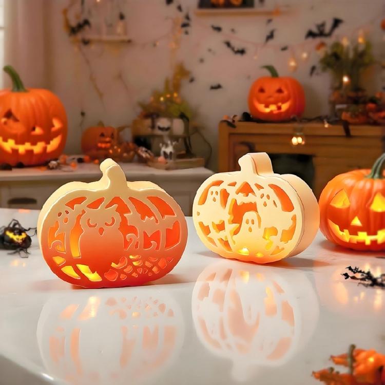 Hollow Out Pumpkins Ghostly Silicone Molds DIY Halloween Craft Storage Box Decoration Resins Ornamentation for Adults