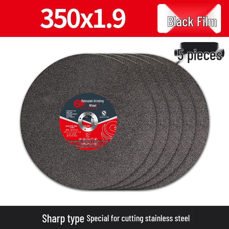 350mm Stainless Steel Cutting Disc, 4-Type Thickness, Profile Metal Grinding Wheel for 355/400 Industrial Saw Machines