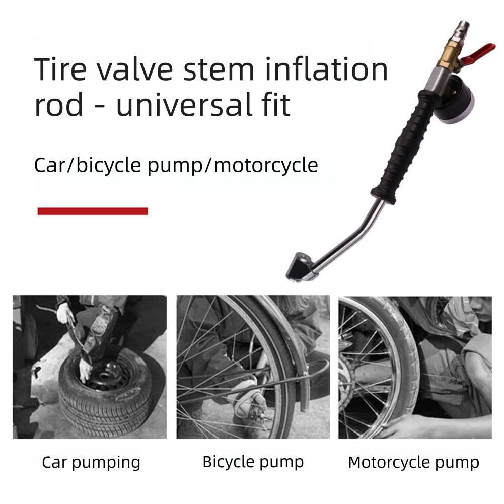 Air Tyre Pressure Inflator Gauge,Tire Inflator With Pressure Gauge Nozzle Accessory,Digital Display Tire Pressure Gauge