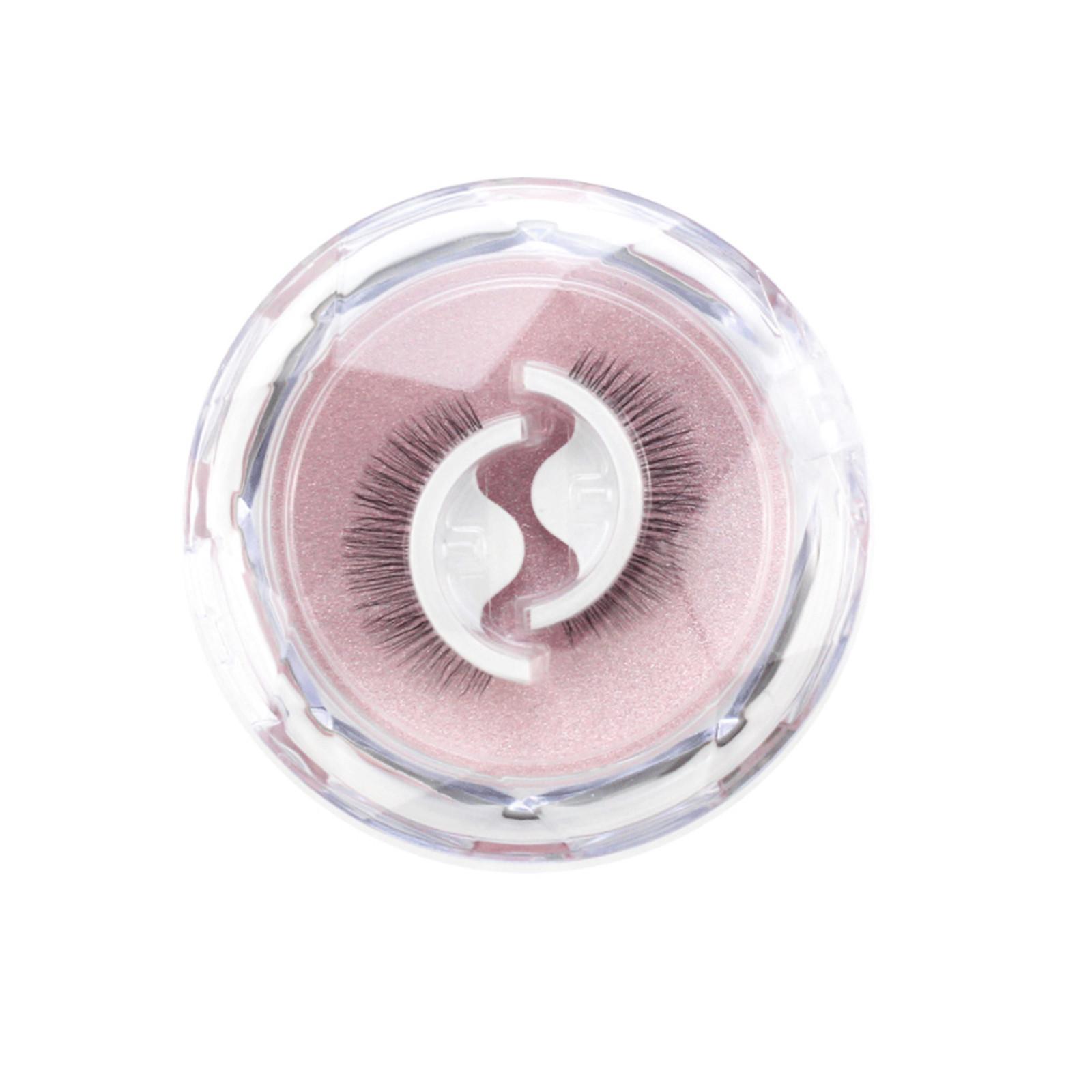 2Pcs Reusable Self Adhesive Eyelashes And Long Lasting Self Adhesive False Lashes Without Glue чёрный