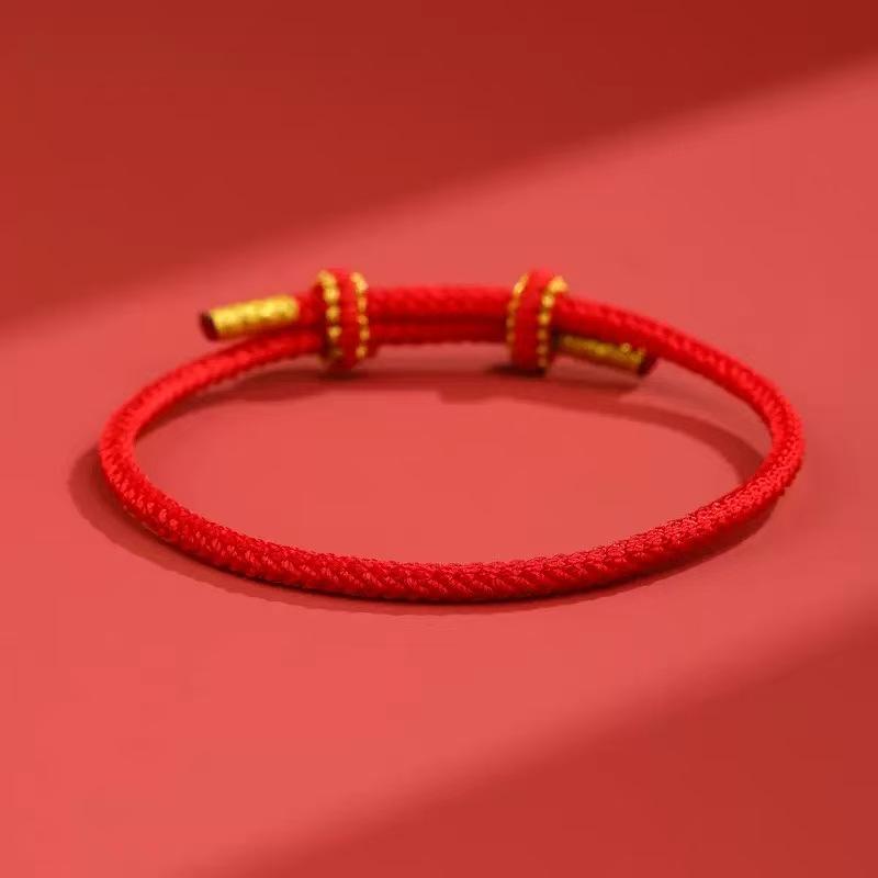 Handmade Zodiac Year of the Horse Red String Bracelet - Ethnic Style Woven Thread for Men & Women