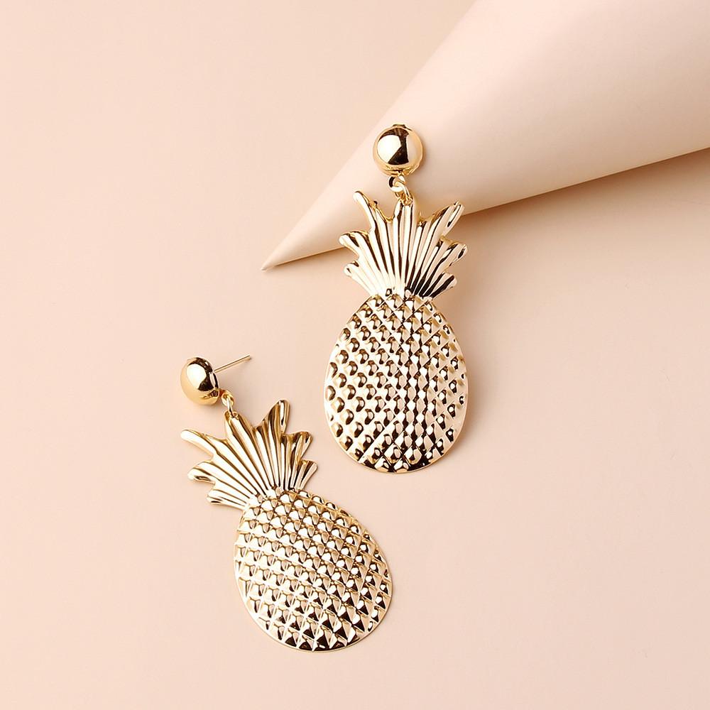 Summer Fashion Pineapple Earrings For Women Alloy Jewelry Gift Accessory