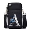 Blue Roses Alphabet Print Small Shoulder Bag 26 Letters Mini Crossbody Phone Bag for Women
