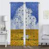 Van Gogh Curtains Child Room Blackout Curtain for Room 2 Panel Partition Tulle for Bedroom Shades Halloween Decoration Living