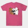 We Bare Bears Art Women T-Shirts Cotton Short Sleeve O Neck Lady Tshirt Clothing Personality Tee