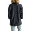 Women's Casual Open Front Cardigan Denim Look Jacket Long Sleeve Button Down Lightweight Outerwear for Everyday Wear