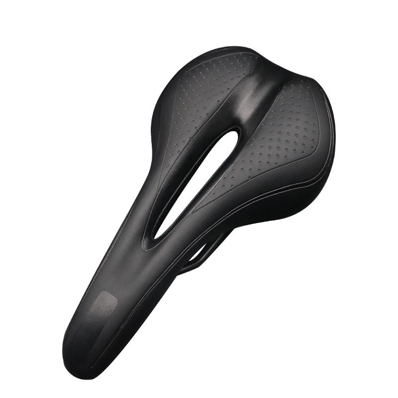 HONGTENG Men's Ultralight Practical PU Leather Bicycle Saddle Gel MTB Hollow Road Bike Seat Carbon Comfortable Ventilation