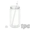 16OZ DIY Snowglobe Tumbler with Pre Drilled Hole Reusable Plastic Water Bottles Break-Resistant Mason Jar Cups for Holiday Gifts
