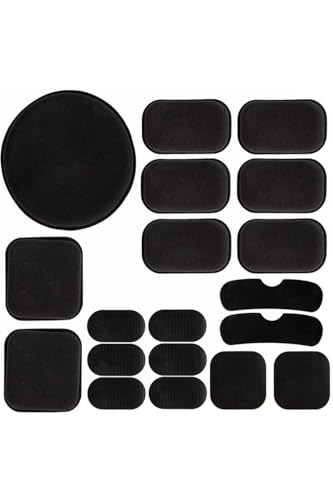 

YFFSFDC Helmet Inner Pad EVA Foam 19 Pieces Helmet Sponge Shock Absorption Easy Replacement Protective Pad Helmet Inner Black