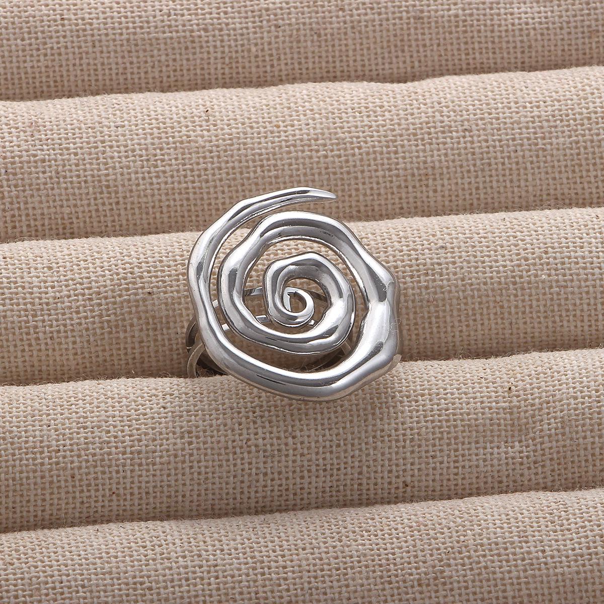 Модное регулируемое кольцо из нержавеющей стали 2025 года, европейско-американский стиль, покрытие 18K золотом, стиль Ins Adjustable