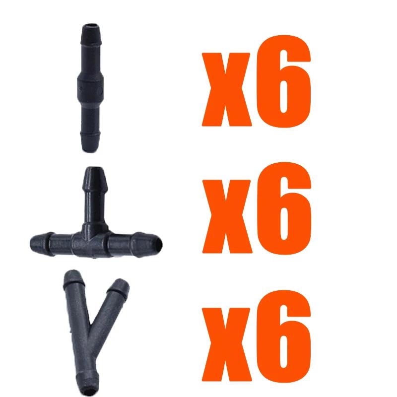 DIY All In One Car Wiper Washer Hose Set Wipers Spray Hose Fitting Car Windshield Washers Nozzle Washers Connection Hoses
