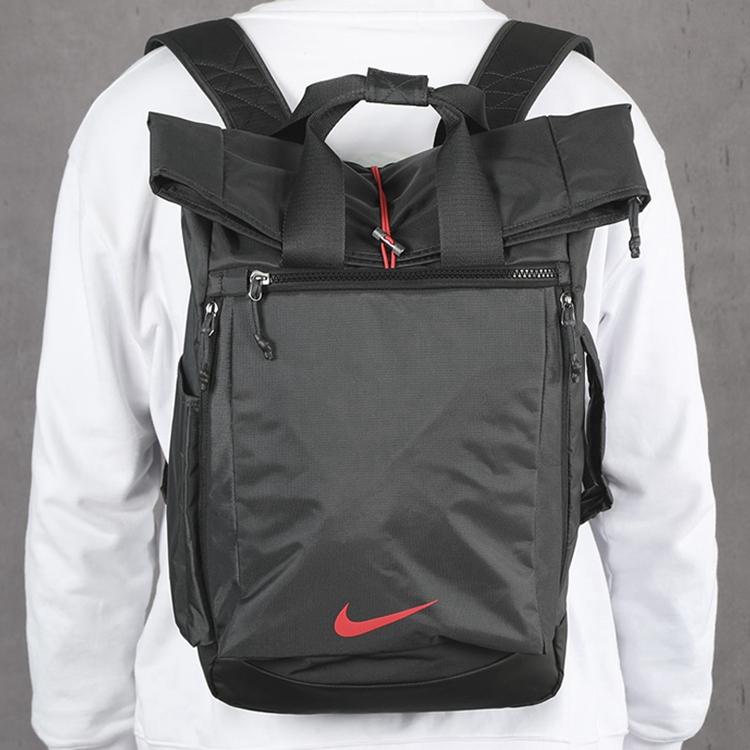 Nike Drawstring Buckle Large Capacity Polyester Backpack Unisex Backpacks Black BA5538-070