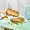 50pcs Rectangle Disposable Air Fryer Paper Non-Stick Airfryer Baking Paper Liner Oilproof Oven Pad Mat