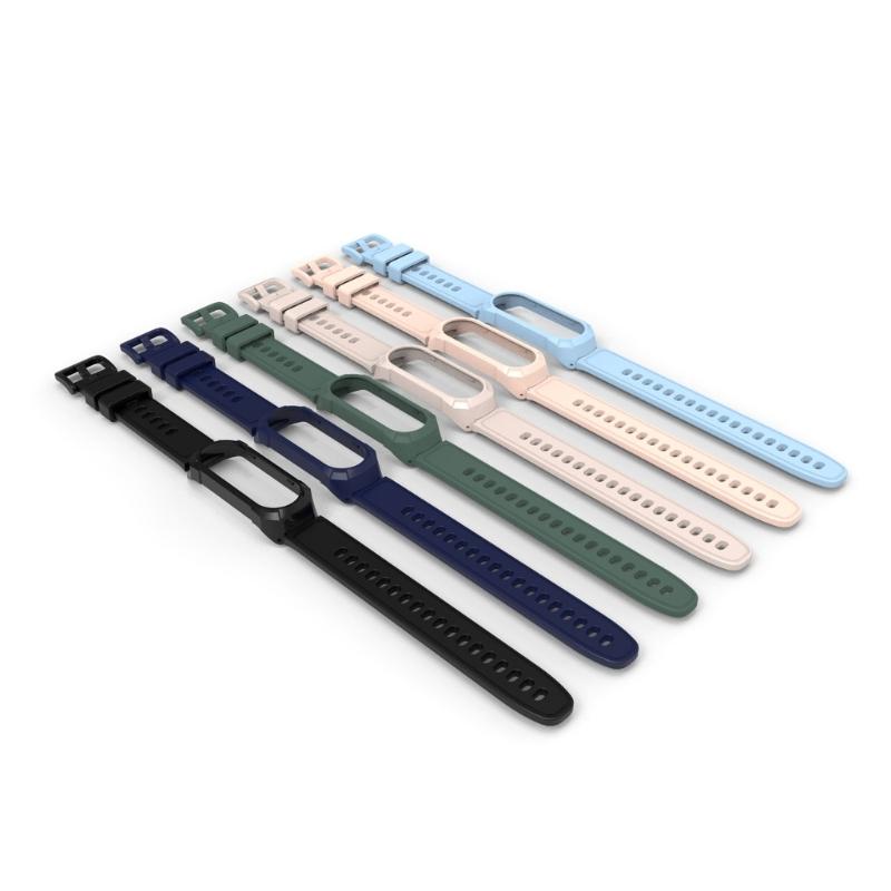 Soft Strap Waterproof Bracelet+PC Case-Compatible for Mi Band 8 Smartwatch Fashionable Band Belt Anti-scratch Wristband