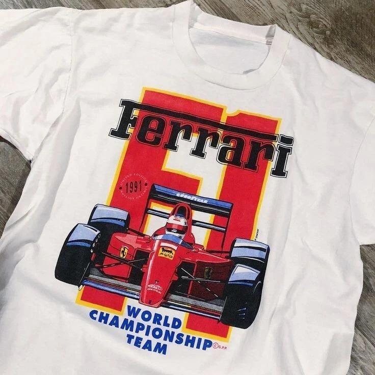 

Летняя гоночная футболка с коротким рукавом белого цвета классическая рубашка мужская женская европейская американская Y2k хлопок с алфавитным узором 3XL