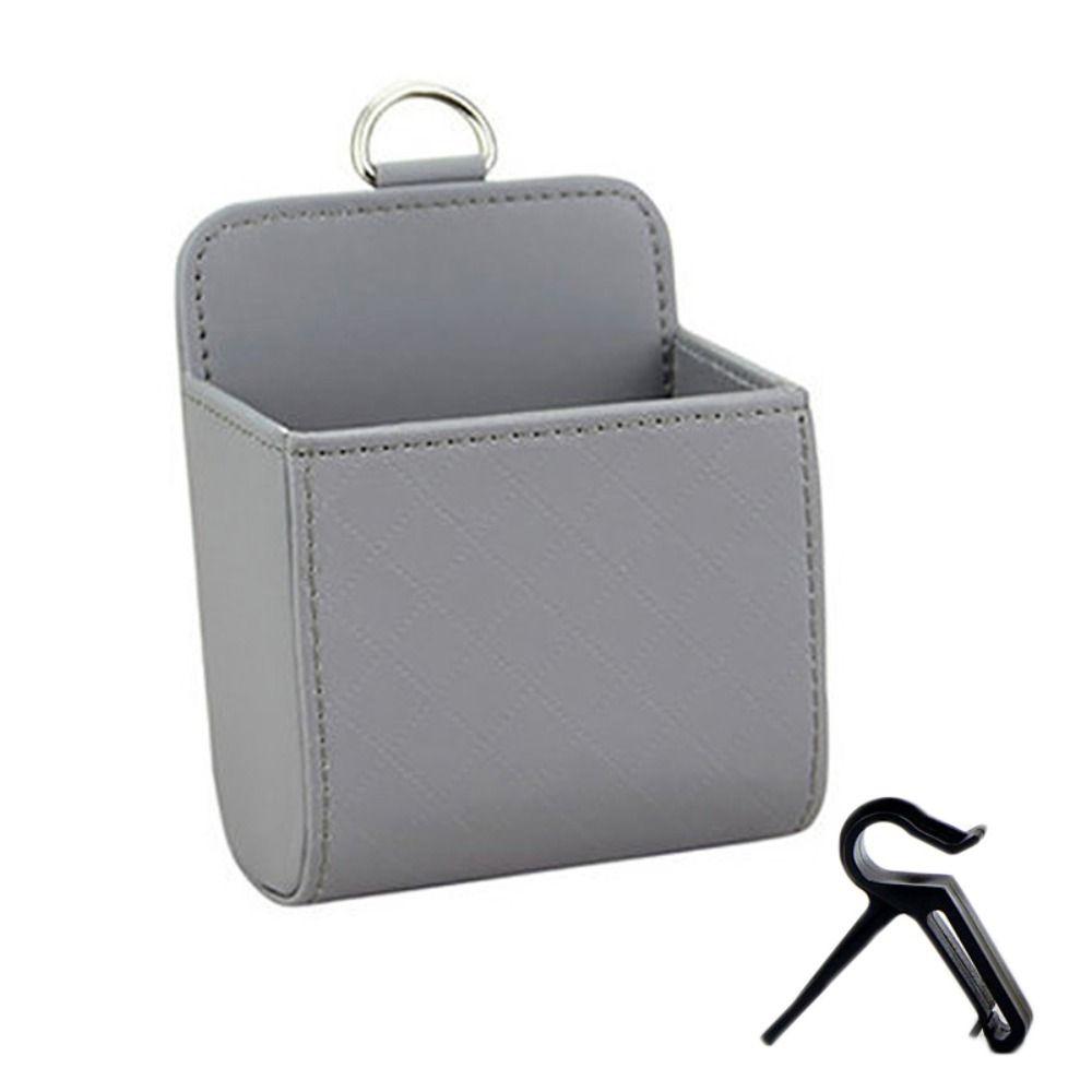 Автомобильный аксессуар Кожаная автомобильная сумка-органайзер Антифрикционная подвесная коробка-органайзер Большой емкости Коробка для хранения у вентиляционного отверстия