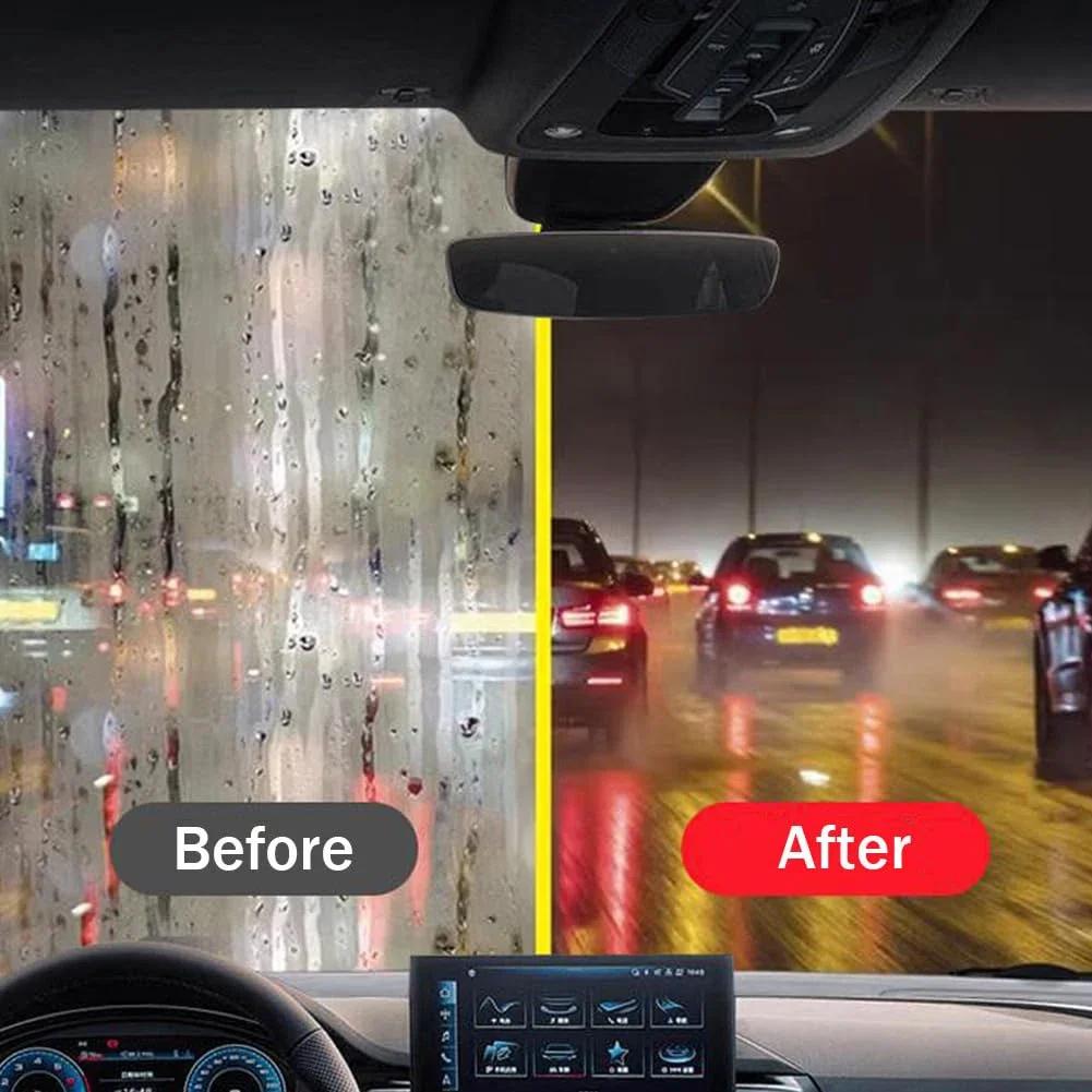 Car Glass Cleaner Removes Dirt Oil Film Remover Car Windshield Glass Sponge Cleaning Brush Glass Polishing Agent Car Maintenance