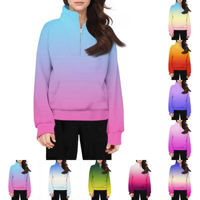 Girls Half Zip Sweatshirt Zip Pullover Sweatshirts Fall Clothes