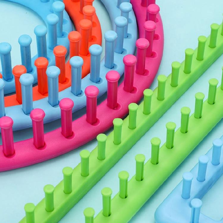 1 or 2 Set Knitting Tool Round Rectangular Knitted Loomed Set Knitting Frame For DIY Hat Scarves Easy Crafting Solution