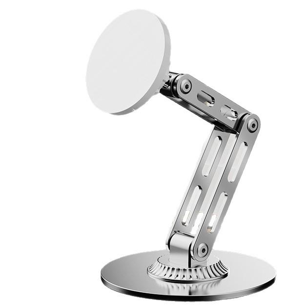 360° Rotating Double-Fold Metal Phone & Tablet Stand for Streaming & Watching