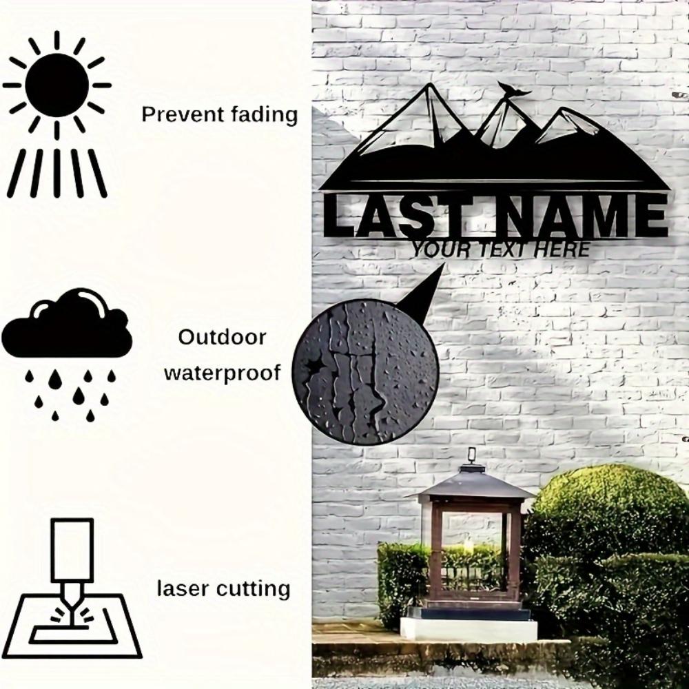 Custom Metal Sign Personalized Name Wall Art Outdoor Gift