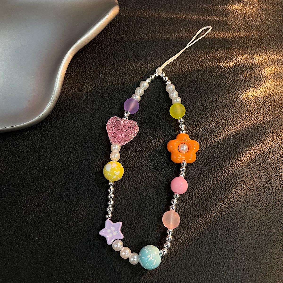 

Colorful Beaded Phone Lanyard for Beach Travel Anti-Loss Wrist Strap Unique Design No Duplicates