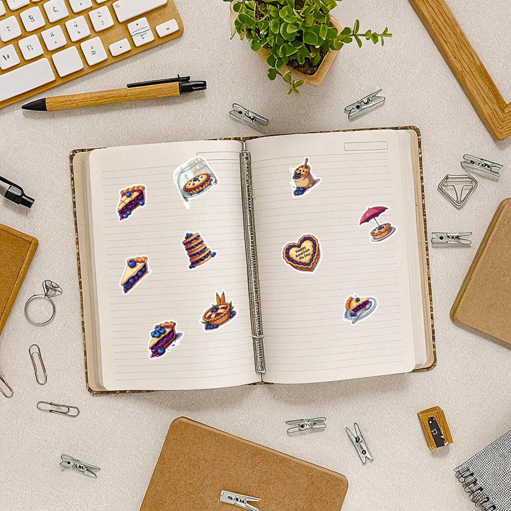 35pcs-100pcs Decals Whimsical Food Stickers Decals Dessert Decals Sweets Adhesive Label for Suitcase Guitar Phone