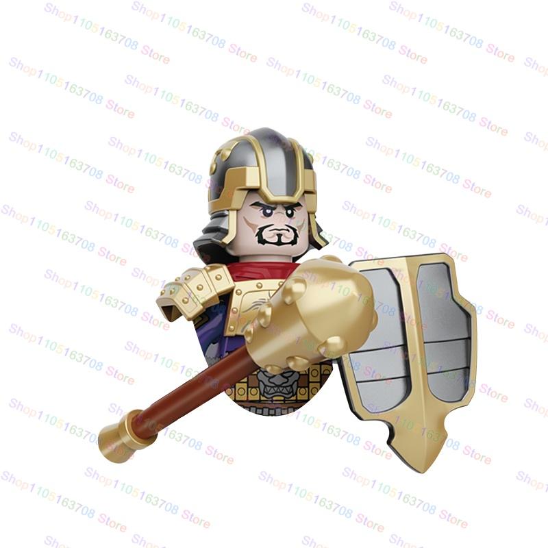 Anime Cartoon Three Kingdoms Cao Cao Sun Quan Liu Bei Characters Building Blocks Accessories Toys Children's Christmas Gift