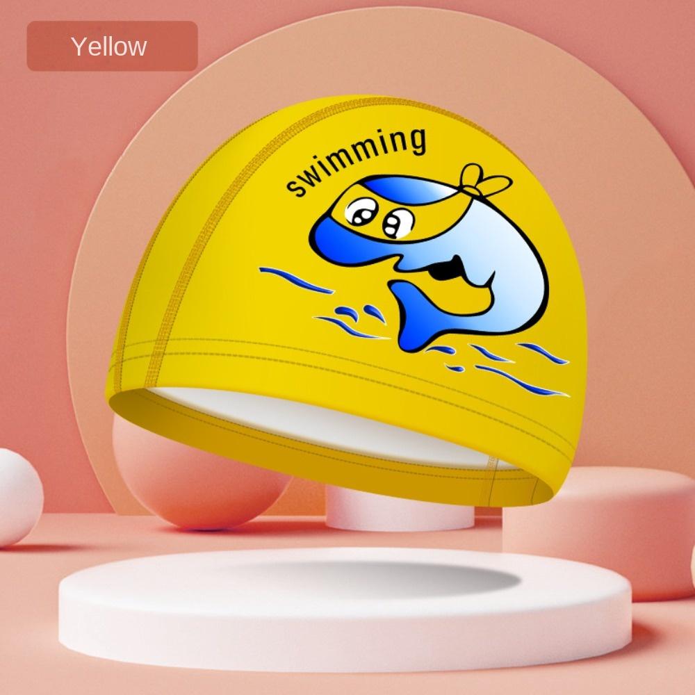 Silicone Durable Swimming Caps PU Coated Pool Bathing Hats Kids Swimming Cap  Boys