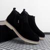 Fashion Suede Leather Chelsea Boots Winter Shoes Plush Warm Footwear New Fashion Slip on Mens Ankle Boots Non-Slip Leisure Walk Shoes