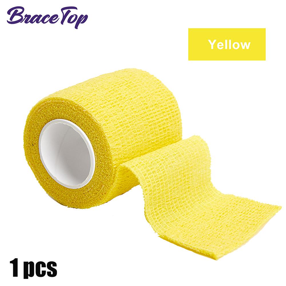 Bracetop 4 5M Colorful Elastic Sport Bandage Self Adhesive Knee Ankle Support Kinesiology Tape for Fitness