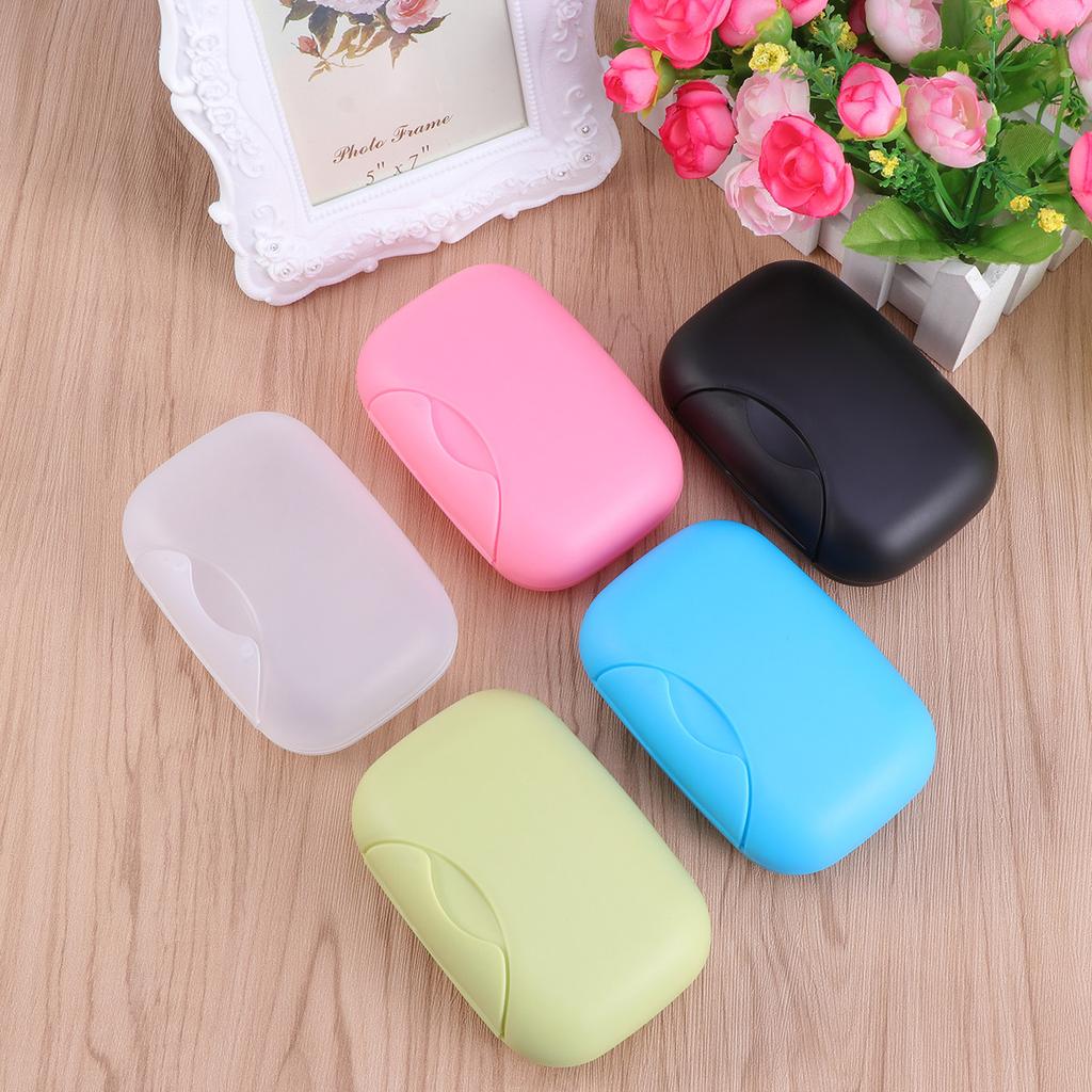 Portable Soap Dish Box Holder Container for Travel Camping Hiking Bathroom Use Locking Design Leakproof Compact Lightweight PP