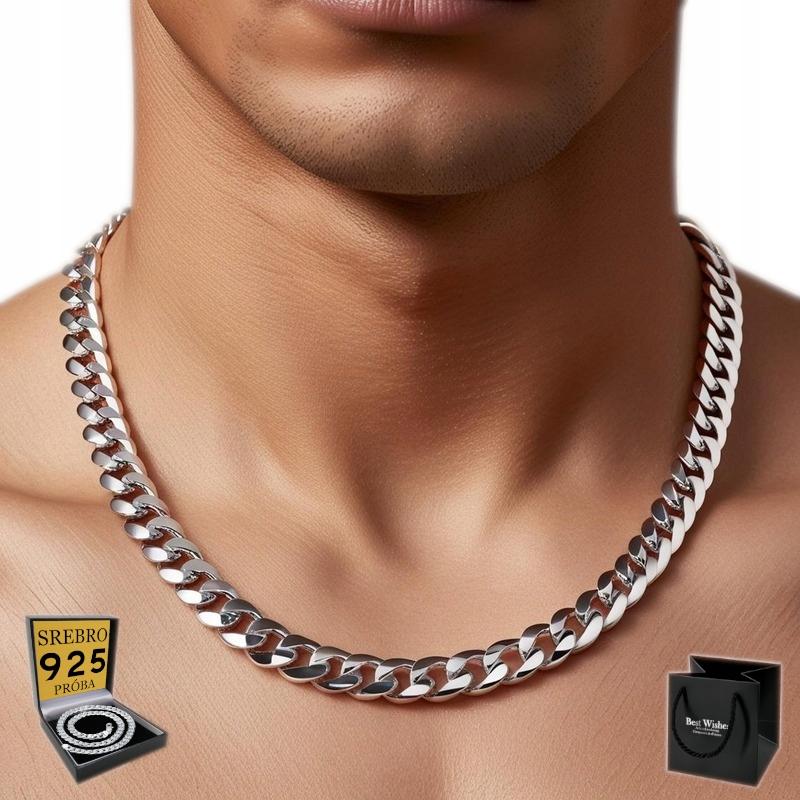 Men' Silver Chain 8mm SILVER 925 Cuirass FULL DIAMOND