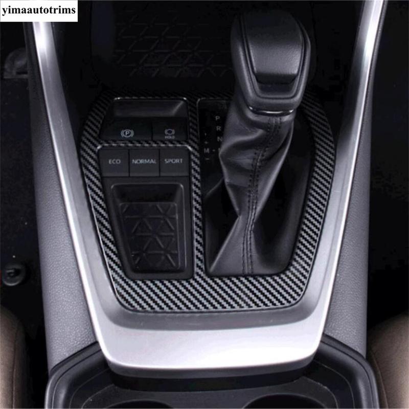Central Control Gear Shift Panel Frame Decor Cover Trim For TOYOTA RAV4 RAV 4 XA50  - 2024 Carbon Fiber Accessories Interior